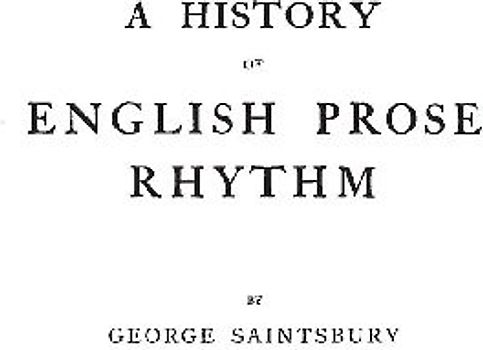 A History of English Prose Rhythm