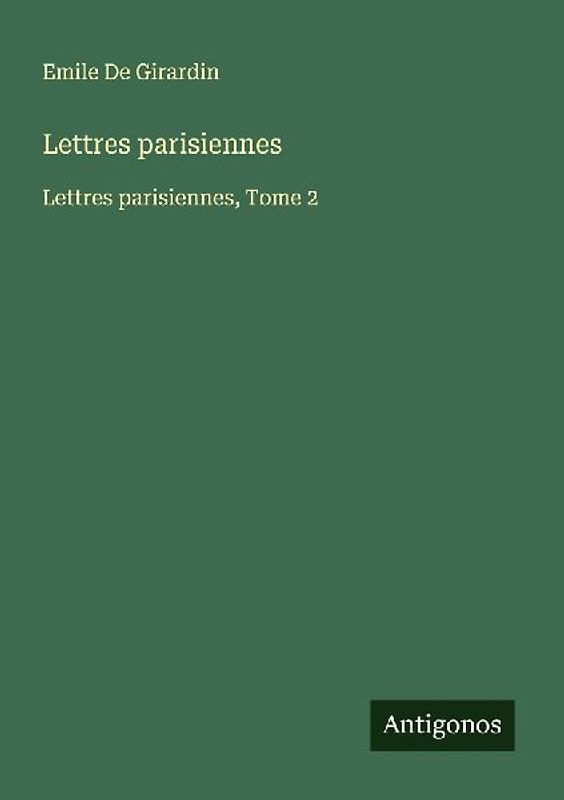 Lettres parisiennes