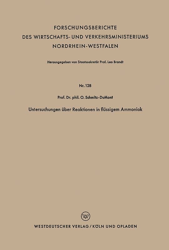 Untersuchungen über Reaktionen in flüssigem Ammoniak