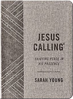 Jesus Calling, Textured Gray Leathersoft, with Full Scriptures