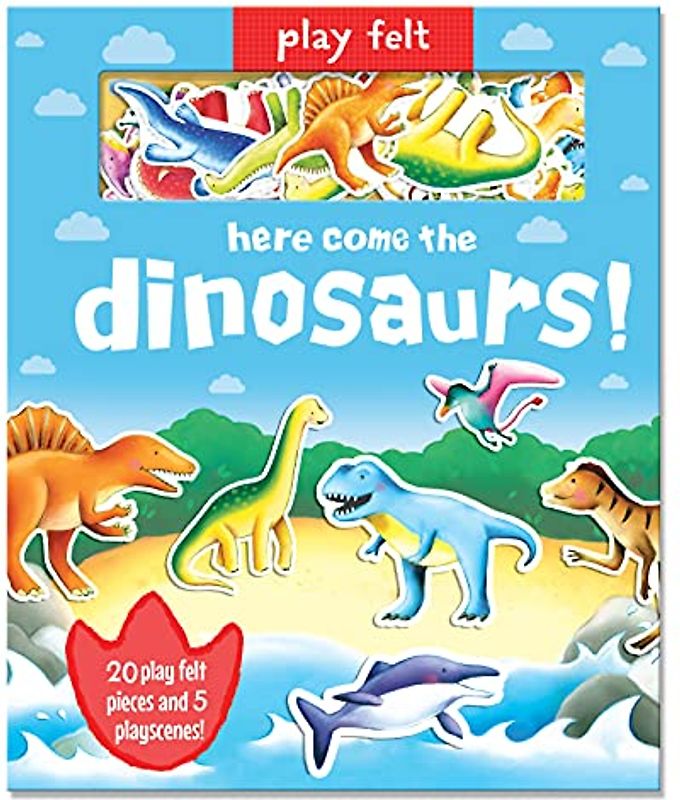 Play Felt Here Come the Dinosaurs - Activity Book (Soft Felt Play Books)