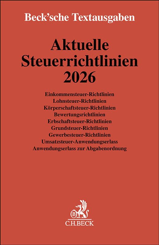 Aktuelle Steuerrichtlinien 2026