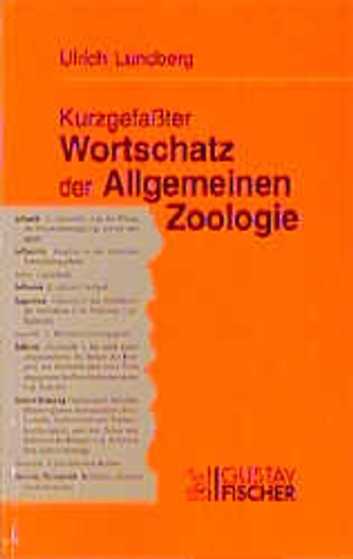 Kurzgefasster Wortschatz der Allgemeinen Zoologie