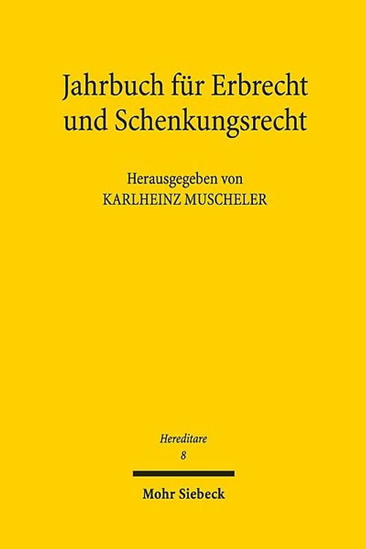 Jahrbuch für Erbrecht und Schenkungsrecht