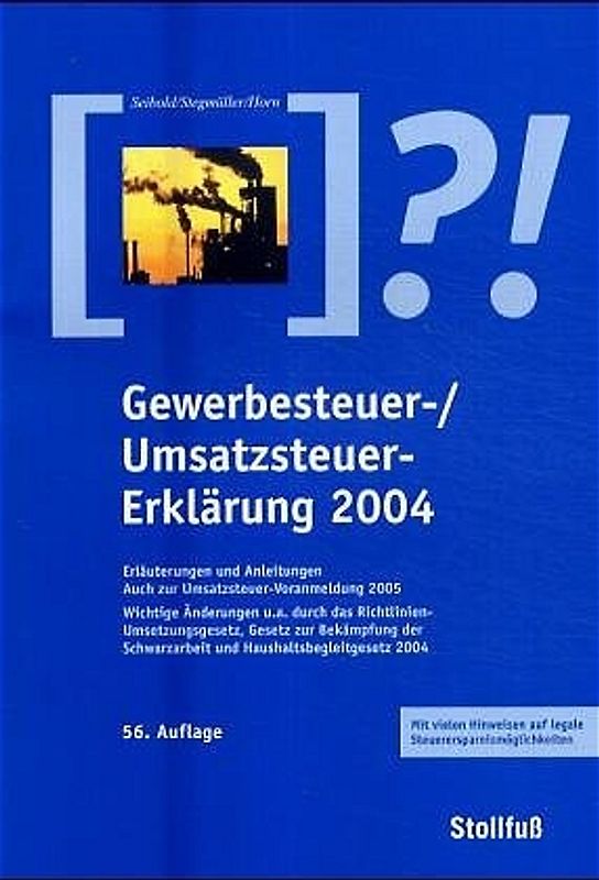 Gewerbe-/Umsatzsteuer-Erklärung 2004