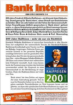 200 Jahre Raiffeisen - mehr als nur ein Rückblick