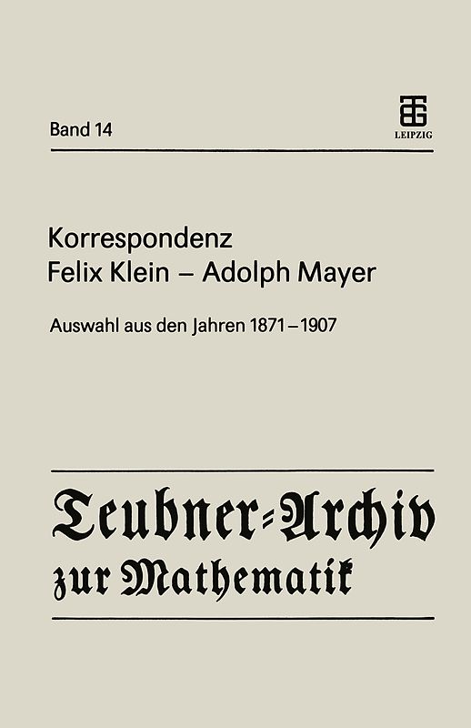 Korrespondenz Felix Klein — Adolph Mayer