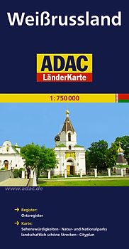 ADAC LänderKarte Weißrussland 1:750 000