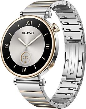 Huawei Watch GT 4 41 mm or et bracelet en acier inoxydable argent