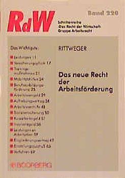 Das neue Recht der Arbeitsförderung