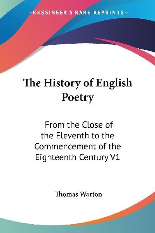 The History of English Poetry