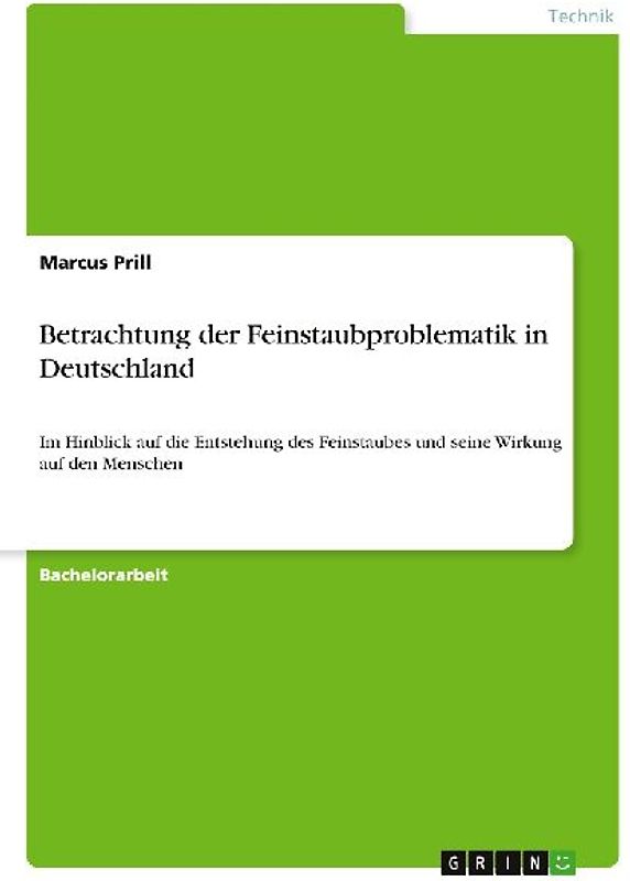 Betrachtung der Feinstaubproblematik in Deutschland