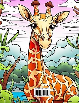 De sötaste girafferna - Målarbok för barn - Kreativa scener av bedårande och roliga giraffer