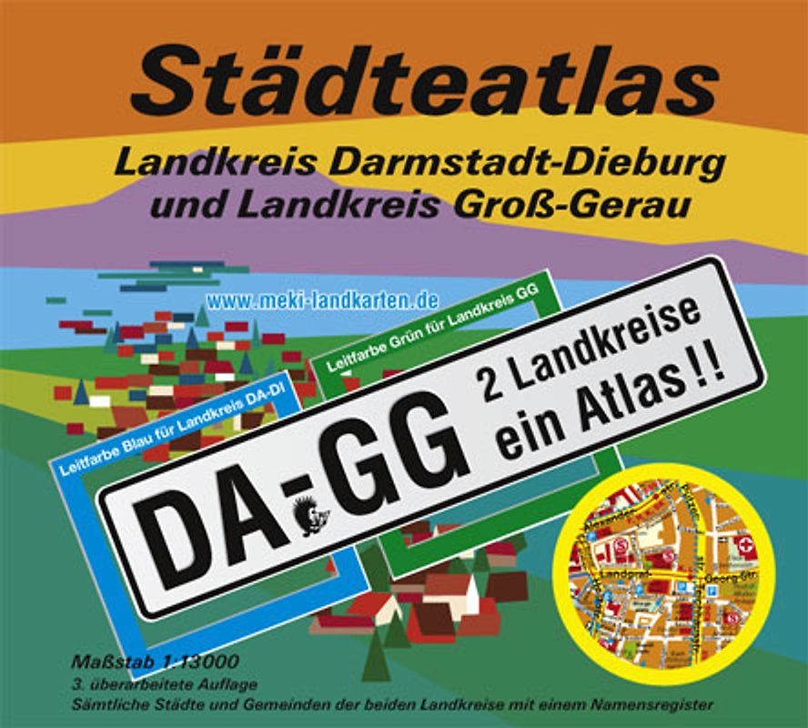 Städteatlas Landkreis Darmstadt-Dieburg und Landkreis Groß-Gerau