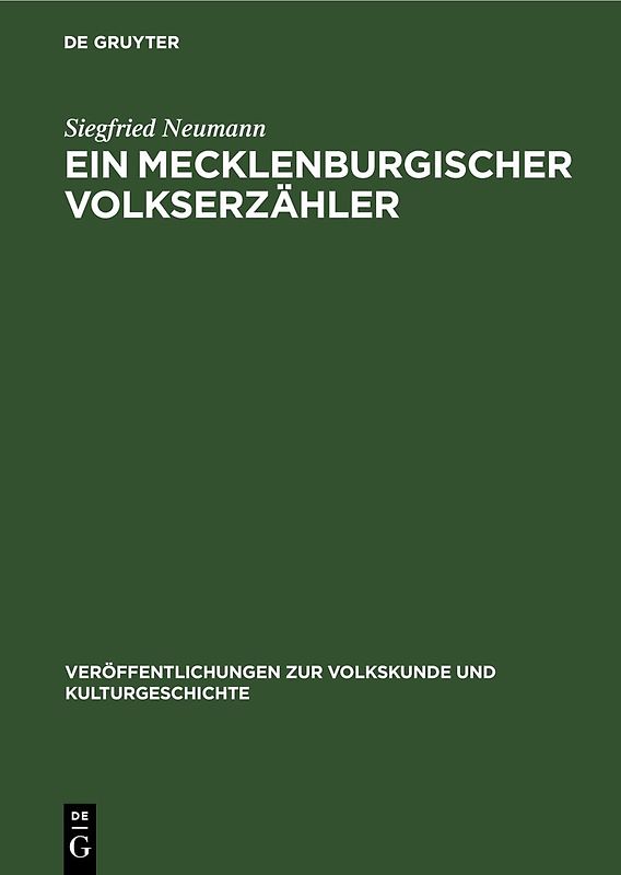 Ein Mecklenburgischer Volkserzähler