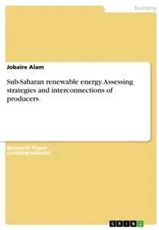 Sub-Saharan renewable energy. Assessing strategies and interconnections of producers