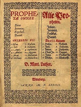 Biblia Germanico-Latina [9] Prophetae Omnes: Isaias. Ieremias. Ezechiel. Daniel. Minores XII.... Alle Propheten...