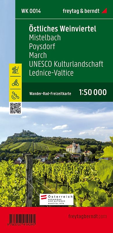 freytag & berndt Wanderkarte WK 0014 Östliches Weinviertel - Mistelbach - Poysdorf - March - UNESCO Kulturlandschaft Lednice-Valtice 1:50.000