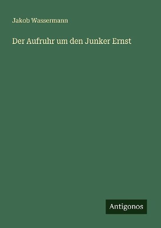 Der Aufruhr um den Junker Ernst