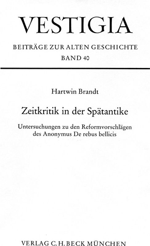 Zeitkritik in der Spätantike