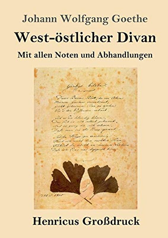 West-östlicher Divan (Großdruck)