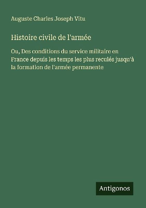 Histoire civile de l'armée