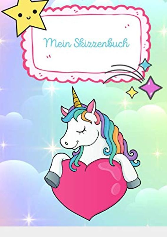 Skizzenbuch für Kinder: Großes Zeichenheft für Kinder zum Füllen | 102 Seiten in Creme-Qualität im A4-Format | Innenseiten weiß