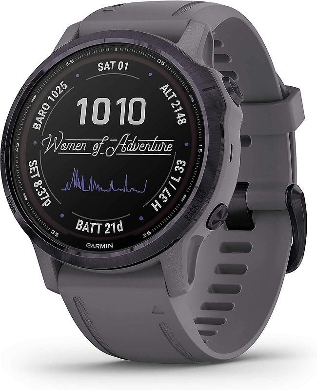 Garmin Fenix 6S 42 mm gris et bracelet en silicone gris [Pro Solar Edition]
