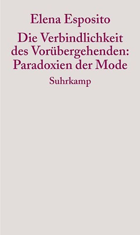 Die Verbindlichkeit des Vorübergehenden: Paradoxien der Mode