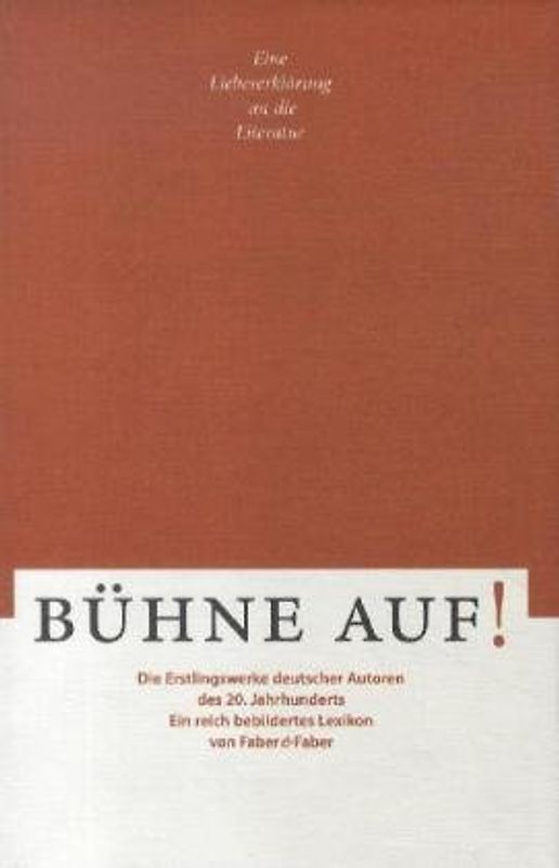 Bühne auf! Erstlingswerke deutscher Autoren des 20. Jahrhunderts