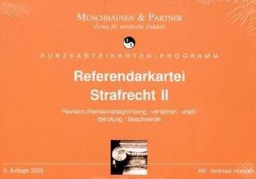 Referendarkartei Strafrecht II