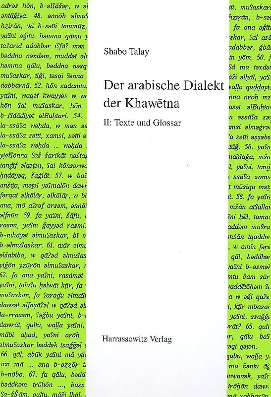 Der arabische Dialekt der Khawetna - II. Texte und Glossar