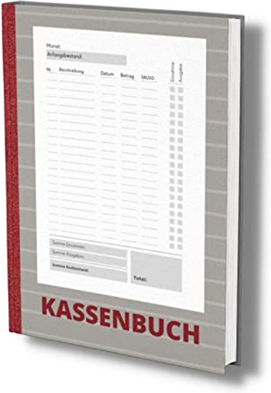 Kassenbuch: A5 Grau- Einfaches Einnahmen und Ausgaben Buch für Selbständige, Vereine und Privat als Haushaltsbuch geeignet. Ohne Mwst über 2000 Einträge. (Kassenbuch Kleinunternehmer, Band 6)