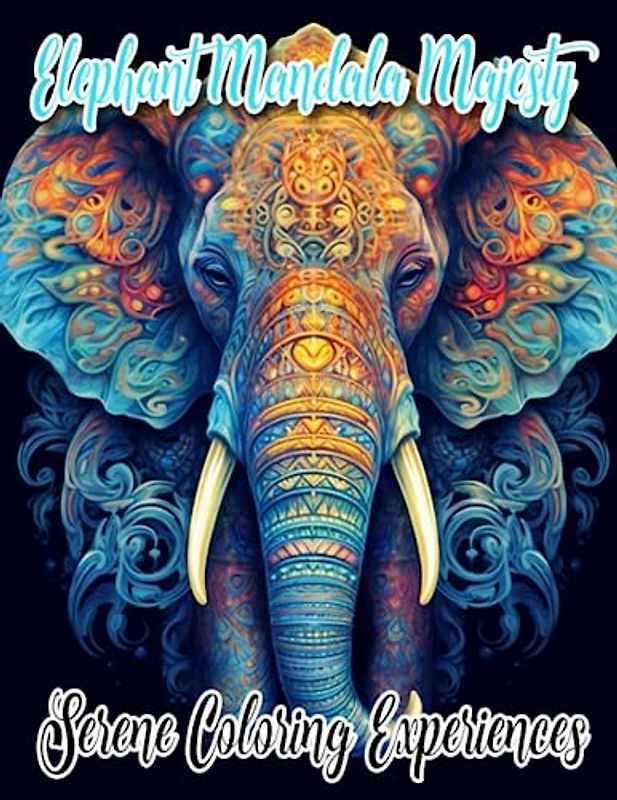 Elephant Mandala Majesty: Serene Coloring Experiences