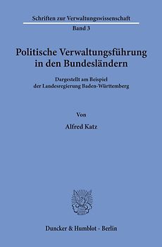 Politische Verwaltungsführung in den Bundesländern.