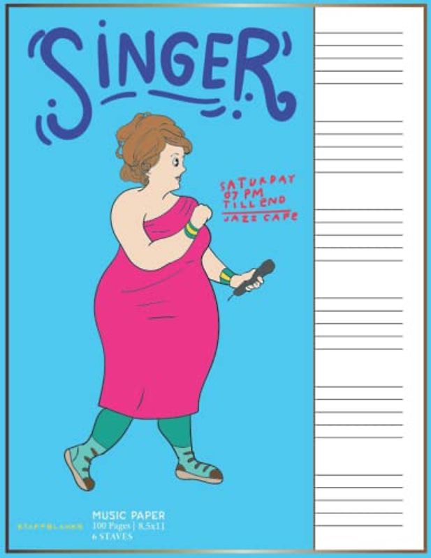 Song Writers Notebook: Grand Staff Notebook for Music Writing And Practicing, 6 Large Staves Per Page Staff paper