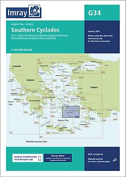 G34 Southern Cyclades (East Sheet), Imray Chart