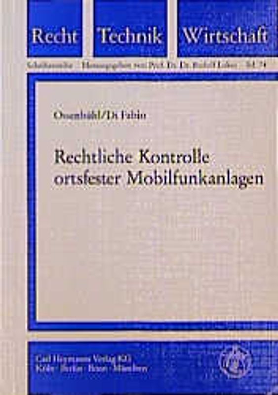 Rechtliche Kontrolle ortsfester Mobilfunkanlagen