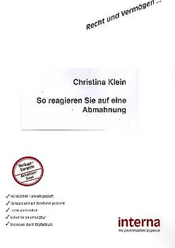 So reagieren Sie auf eine Abmahnung