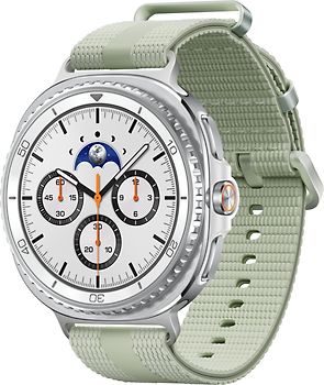 Samsung Galaxy Watch8 Classic 46 mm Boîtier aluminium blanc sur Sport Chic S/M vert sauge [Wi-Fi]