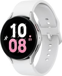 Samsung Galaxy Watch5 44 mm horlogekast van Grey Aluminium op White Sport Band M/L [Wi-Fi + 4G]