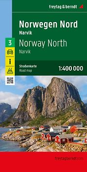 freytag & berndt Straßenkarte Norwegen Nord, Tromsø - Bodø - Narvik 1:400.000