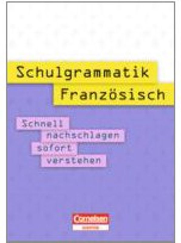 Schulgrammatik Französisch