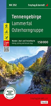 Tennengebirge, Wander-, Rad- und Freizeitkarte 1:50.000, freytag & berndt, WK 392