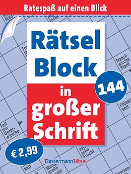 Rätselblock in großer Schrift 144 (5 Exemplare à 2,99 €)