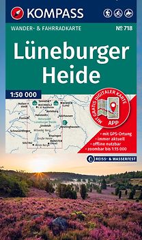 KOMPASS Wanderkarte 718 Lüneburger Heide 1:50.000