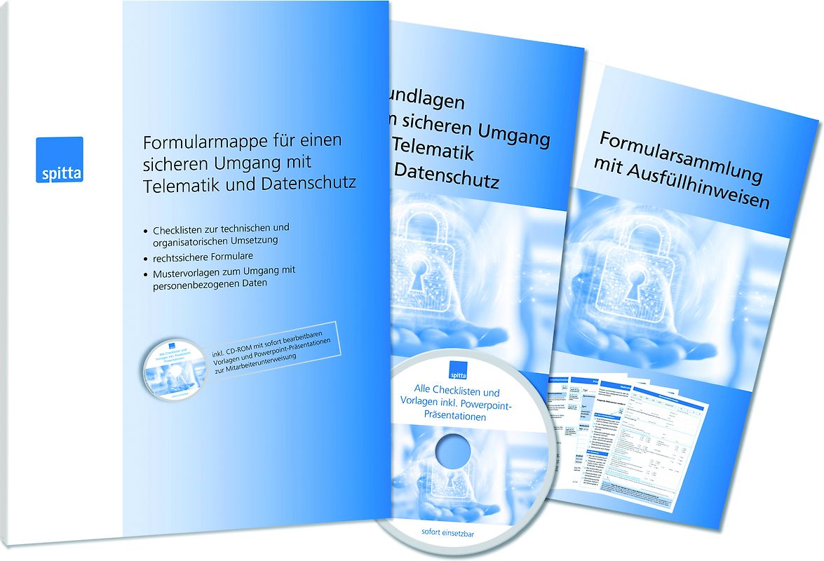Formularmappe für einen sicheren Umgang mit Telematik und Datenschutz