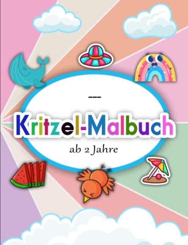 Kritzel-Malbuch ab 2 Jahre - Klarer Druck: Erstes Ausmalbuch für Jungen und Mädchen | Tiere und Fahrzeuge | Einmalige Illustrationen