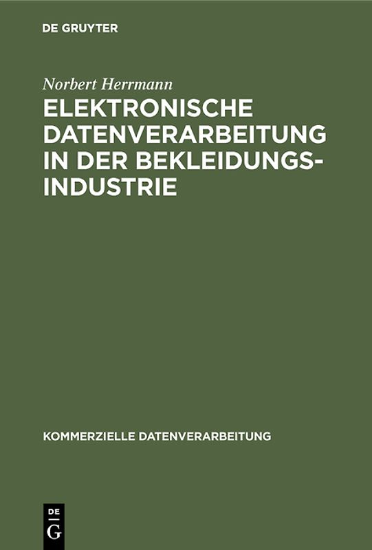 Elektronische Datenverarbeitung in der Bekleidungsindustrie