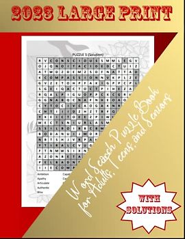 2023 Large Print Word Search Puzzle Book for Adults, Teens, and Seniors: Word search puzzle books for promoting relaxation and stress reduction